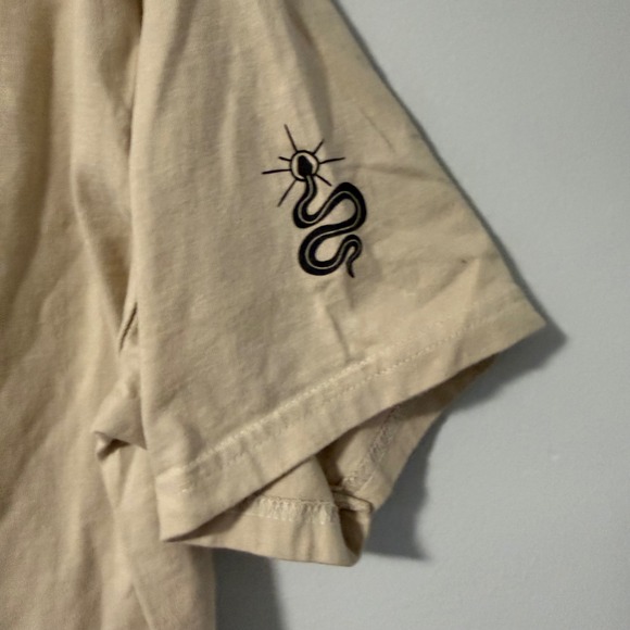 Octopied Mind Graphic T Shirt Tan Don't Tell Me What To Do Sun Skull Snake Moon - Picture 6 of 8